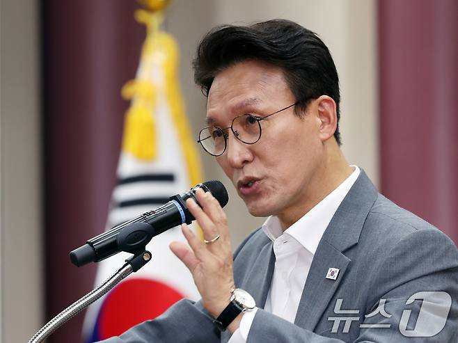 더불어민주당 당권 주자인 김민석 전 국무총리. 2026.7.7 ⓒ 뉴스1 황기선 기자