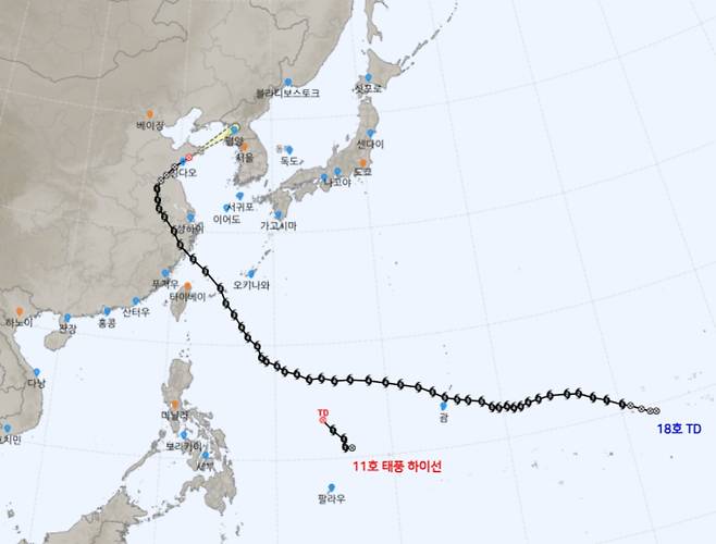 ⓒ기상청=제 18호 열대저압부