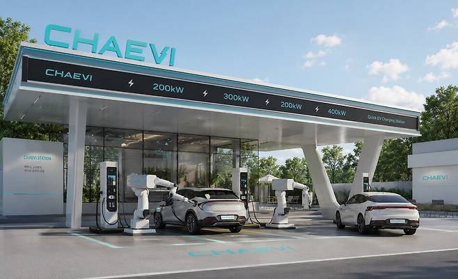 채비 최첨단 EV 충전소 조감도. 채비