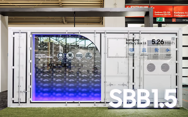 삼성SDI의 일체형 에너지저장장치(ESS) 솔루션 'SBB(Samsung Battery Box)' 1.5 제품./사진=삼성SDI