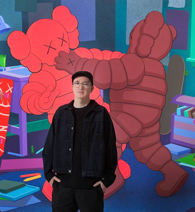 미국 브루클린을 기반으로 활동하는 작가 카우스(KAWS). 스페이스K 서울 제공