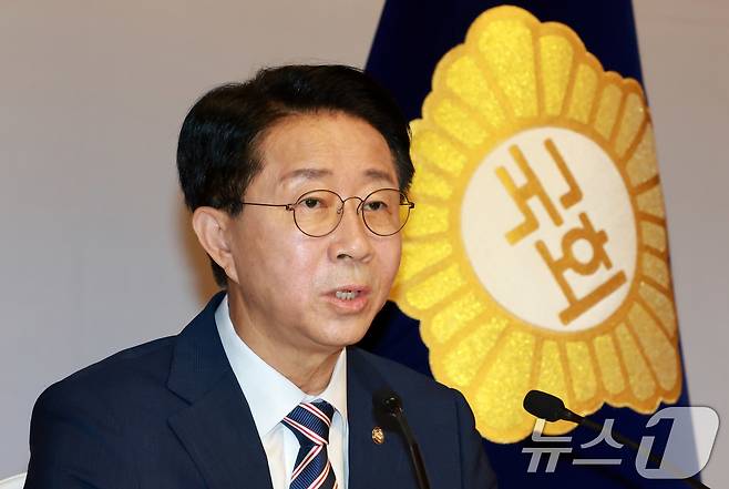 조정식 국회의장이 28일 서울 여의도 국회 사랑재에서 취임 후 첫 기자간담회를 하고 있다. 2026.7.28 ⓒ 뉴스1 국회사진기자단