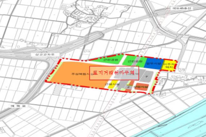 토지거래 허가구역 지도.(사진=충남도 제공)