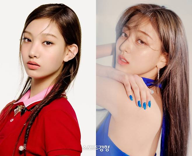 그룹 튜이드 멤버 서연(왼쪽)과 그룹 트와이스 멤버 지효. 각 소속사 제공