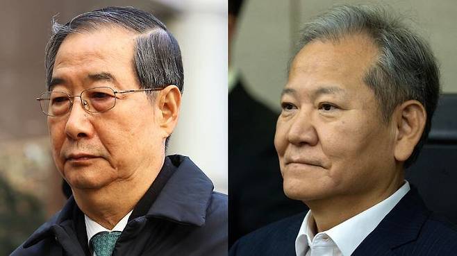한덕수 전총리(왼쪽)와 이상민 전 장관. /뉴시스