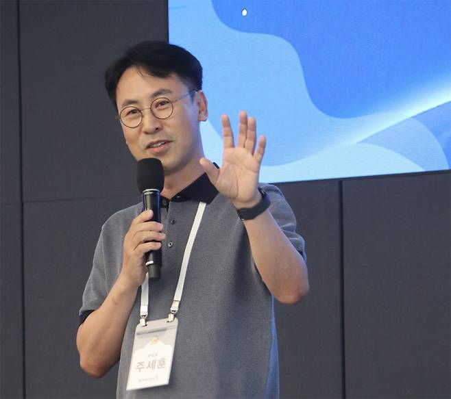 축사하는 주세훈 동아사이언스 부대표. 어린이과학동아 제공.