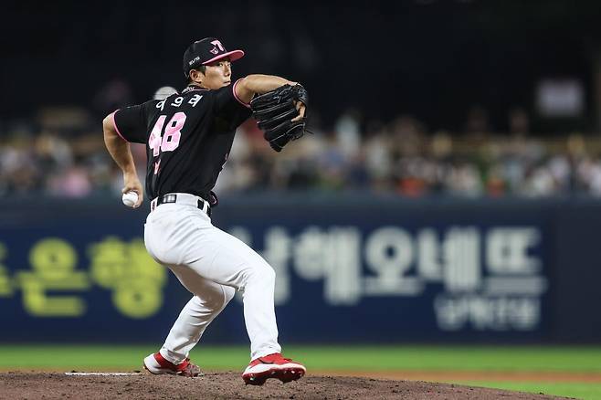 이의리 일본연수 후 투구