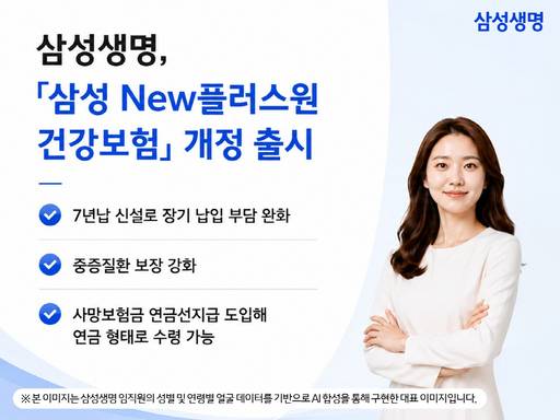 삼성생명 '삼성New플러스원 건강보험' 개정 출시 이미지./삼성생명