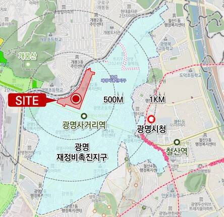 광명3구역 위치도. 한국토지주택공사 제공