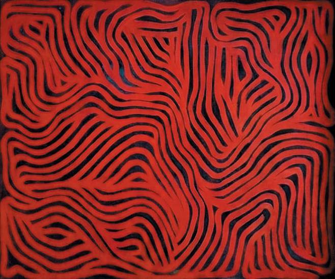 키아프에 나온 솔 르윗의 작품. ‘일레귤러 그리드’(Irregular Grid·1999). 45 x 65㎝. /옵스큐라
