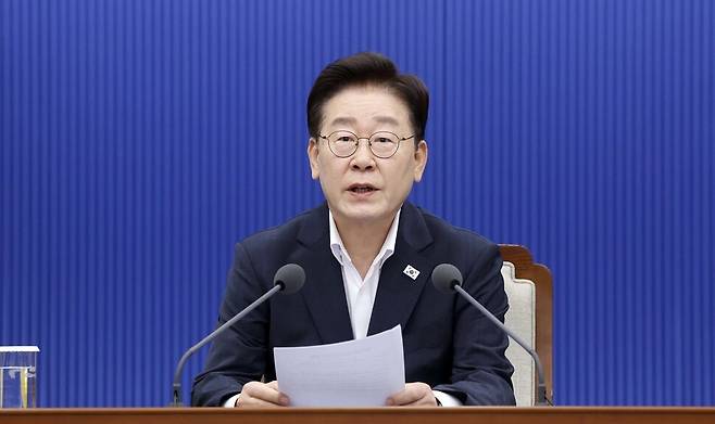 이재명 대통령이 8월21일 청와대에서 열린 반부패정책협의회에서 발언하고 있다. 청와대사진기자단