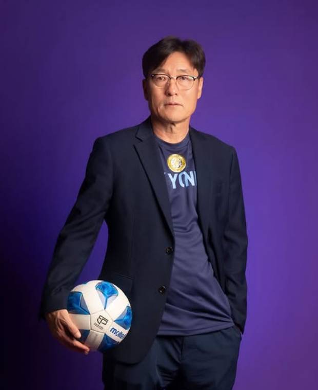 이임생 전 대한축구협회 이사의 나가월드FC 테크니컬 디렉터 부임 당시. /사진=나가월드FC 공식 사회관계망서비스(SNS)