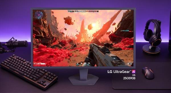 세계 최초로 1,000Hz 초고주사율과 FHD 해상도를 동시에 구현한 LG 울트라기어 게이밍 모니터 신제품(모델명: 25G590B). 사진=LG전자