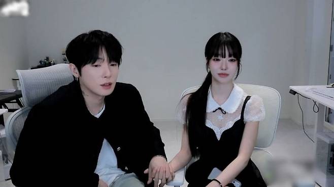 유튜버 과즙세연(25·본명 인세연)과 남자친구인 BJ 케이(36·본명 박중규). BJ 케이 라이브 방송 화면 캡처