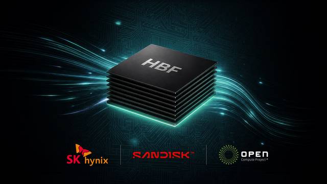 마이크론이 HBM의 용량 한계를 보완하기 위해 GPU 가까이에 고내구성 낸드를 배치하는 ‘근접 GPU 낸드’ 기술을 검토하고 있다. 사진은 SK하이닉스가 샌디스크와 함께 공개한 차세대 스토리지 기술 HBF의 첫 표준 규격 이미지