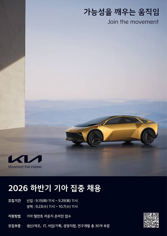 기아 채용 공고 포스터. 기아 제공