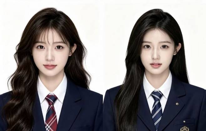 AI 증명사진. 중국 바이두.