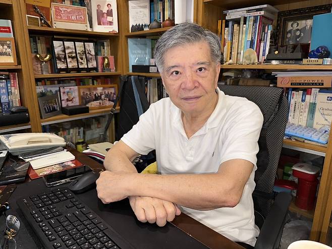 왕펑성 타이완 국립가오슝대학 응용경제학과 명예교수는 한국의 미래대응기금안에 큰 관심을 보이고 있다. ⓒ왕펑성 제공