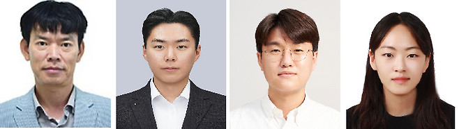 (왼쪽부터) 박수진 교수, 송영진 박사, 조창신 교수, 박사과정 홍정수 씨