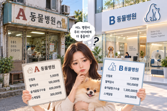 단편적인 가격 정보만 공개된다면 동물병원을