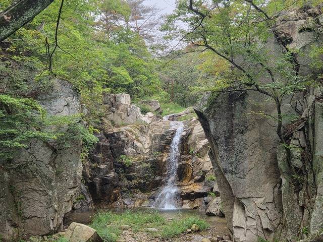 신문왕이 용과 천신으로부터 받은 옥대에 붙은 조각을 물에 담그자 용이 되어 승천해 용연폭포라 불리는 곳. 강시일 기자