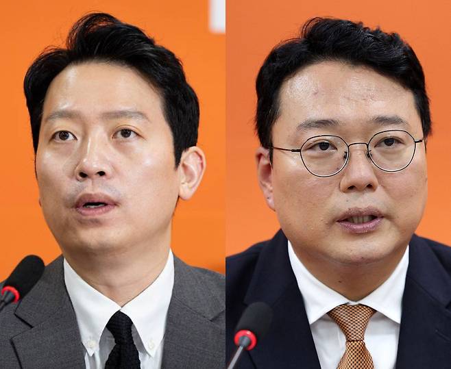 이기인 개혁신당 비대위원장(왼쪽), 천하람 개혁신당 원내대표. 뉴스1·뉴시스