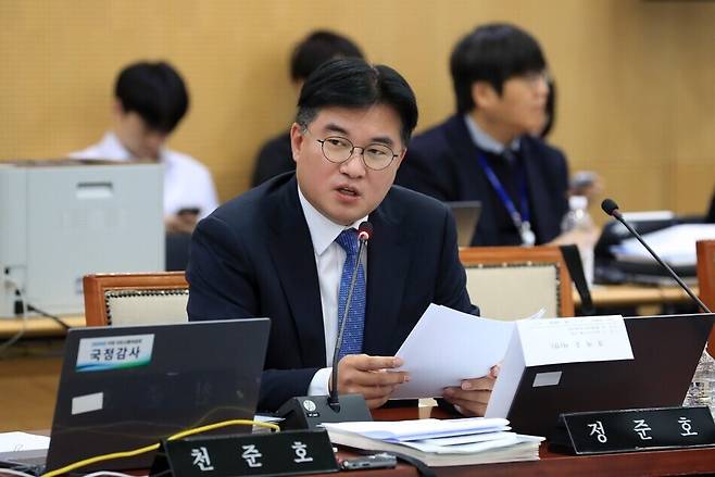 국회 문화체육관광위원회 소속 정준호 더불어민주당 의원. 정준호 의원실 제공