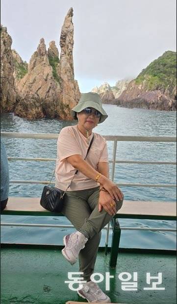 3년 전 홍도를 찾은 김려원 씨.