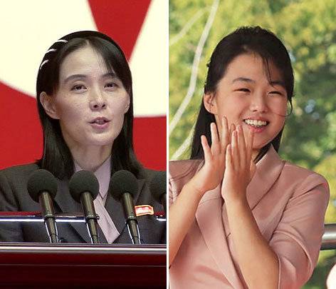 김여정 노동당 총무부장(왼쪽), 김주애. 뉴시스·뉴스1