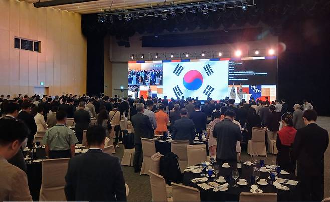 '2026 세계한인회장대회' 폐막식 (인천=연합뉴스) 박현수 기자 = 29일 오후 인천 송도컨벤시아에서 '2026 세계한인회장대회' 폐막식이 열리고 있다. 2026. 9. 29. phyeonsoo@yna.co.kr