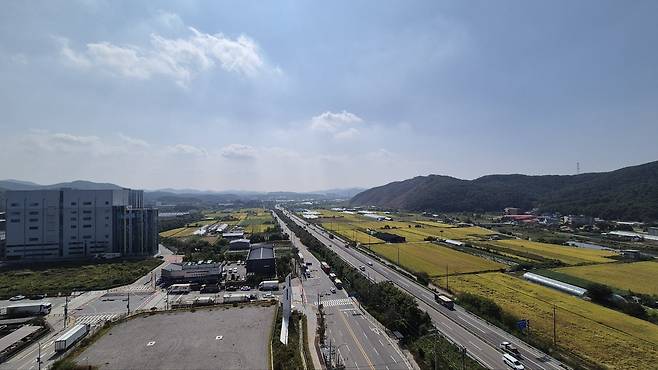 용인 반도체 국가산업단지의 북쪽에서 남쪽으로 바라본 전경.2026.9.30 ⓒ 뉴스1