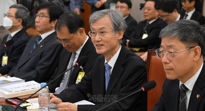 조희대 대법원장이 6일 국회 법제사법위원회에서 열린 대법원 등에 대한 국정감사에서 발언하고 있다. 2026.10.6 홍윤기 기자