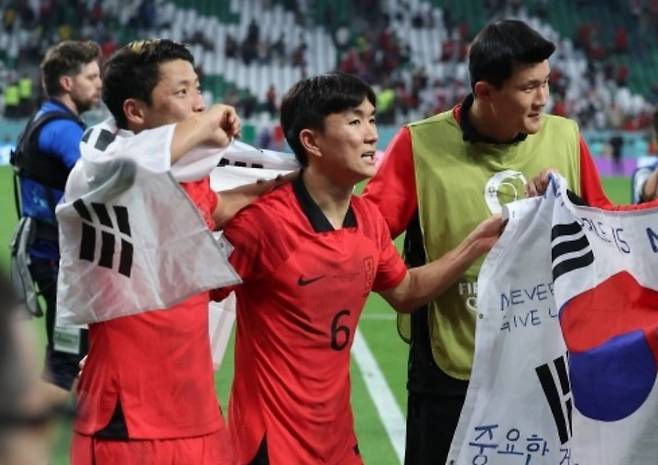 대표팀 황희찬(왼쪽부터), 황인범, 김민재/사진=연합뉴스