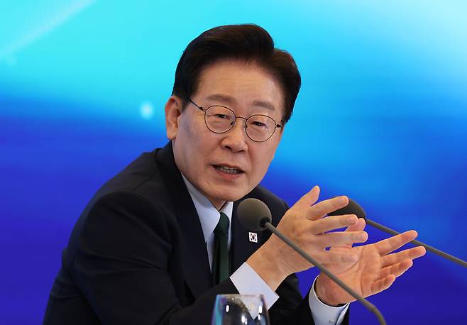 지난 7일 한국형 녹색대전환(K-GX) 전략 국민보고회에서 발언하고 있다. / 사진=연합뉴스