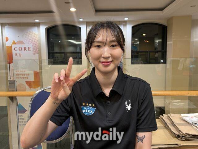 GS칼텍스 유니폼을 입은 박사랑./이정원 기자