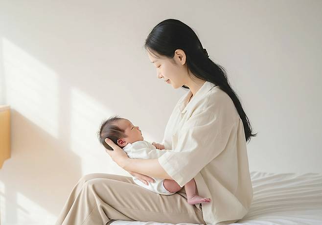 산후조리. 클립아트코리아 제공. AI 이미지.