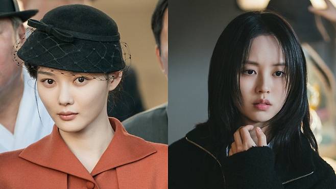 지난 10일 방영을 시작한 tvN 드라마 ‘100일의 거짓말’ 속 이가경 역을 연기하는 배우 김유정과 지난 5일 첫방송된 ENA 드라마 ‘연애박사’에서 임유진 역을 맡은 배우 김소현. tvN, ENA 제공