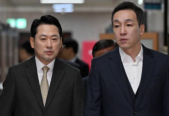 장동혁 국민의힘 대표가 22일 국회에서 열린 최고위원회의에 참석하고 있다. 서재훈 기자
