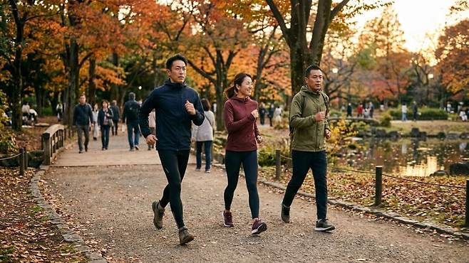평소 걷는 속도가 빠른 사람일수록 장기적인 사망 위험이 낮다는 연구 결과가 나왔다|출처: Gemini 생성
