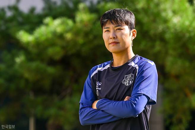 14일 수원시 팔달구 수원선수촌에서 지소연 선수가 본보와 인터뷰하고 있다. 최주연 기자